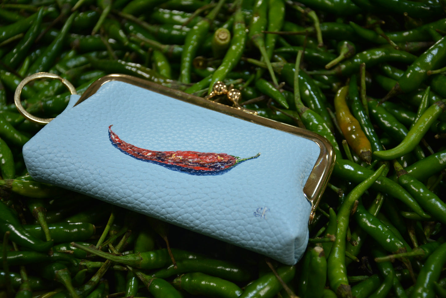 Hand Painted Coin Purse-Lil' Mirchi
